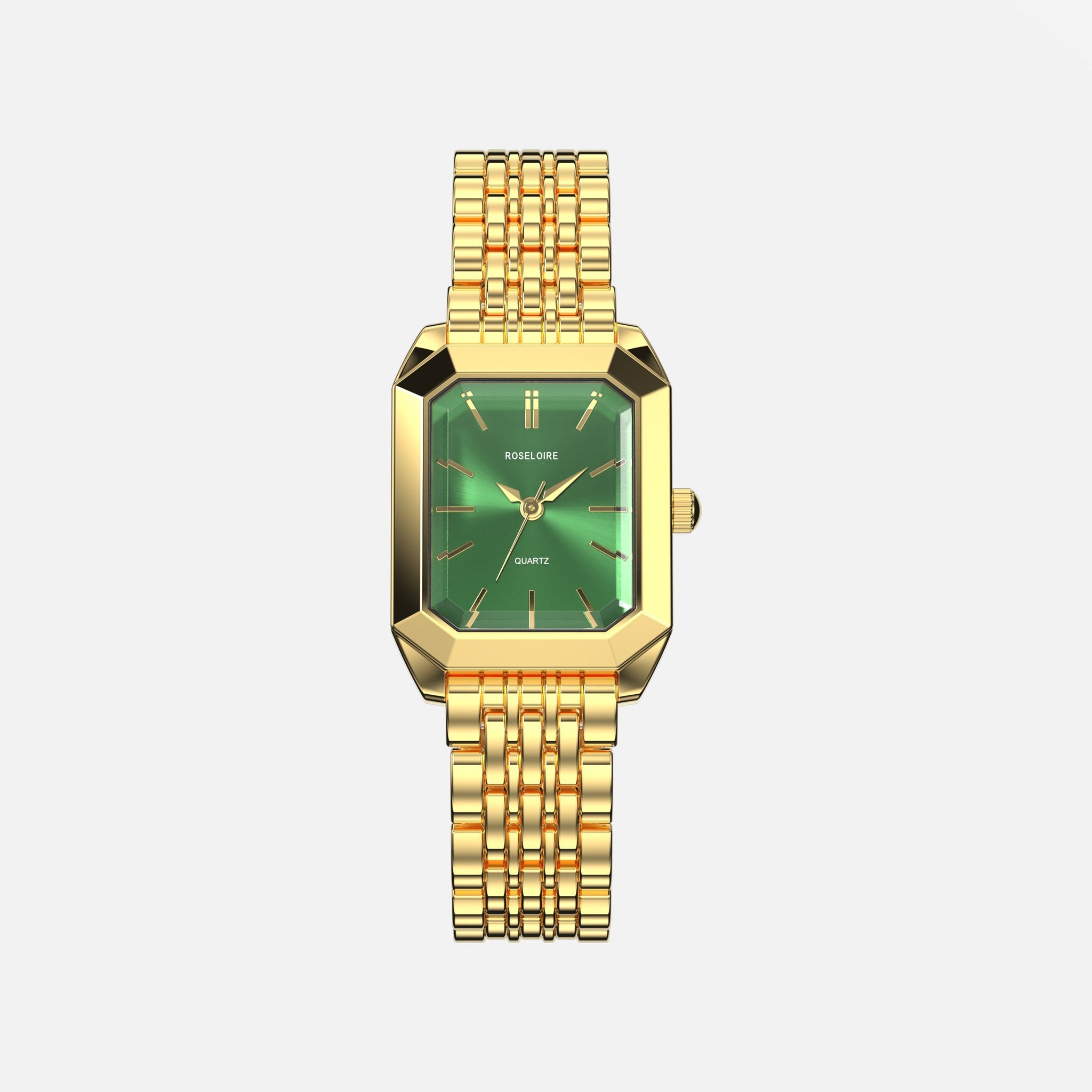 Acier Doré 14 Carats / Vert