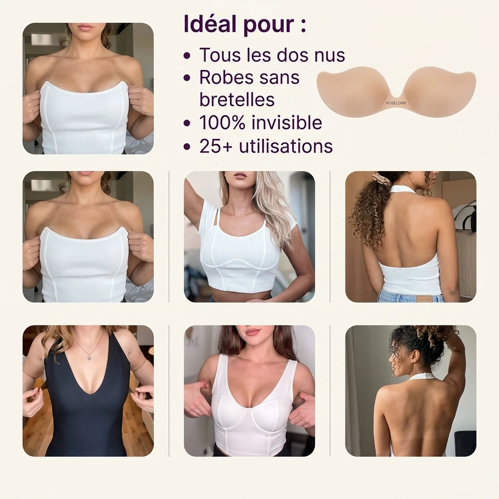 Soutien-Gorge Push-Up Adhésif Sans Bretelles ROSELOIRE™