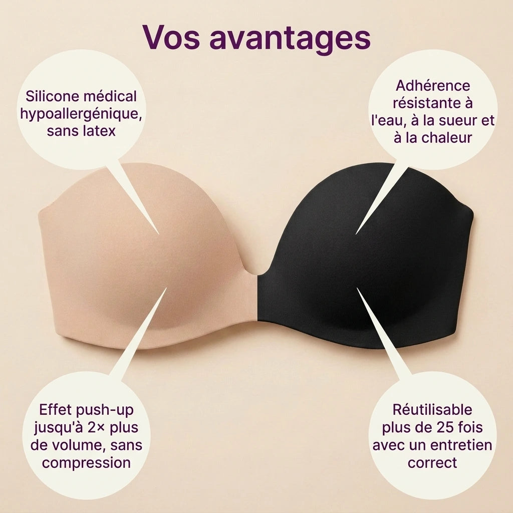 Soutien-Gorge Push-Up Adhésif Sans Bretelles ROSELOIRE™